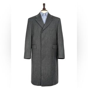 Mark Alexander men’s size 42L weed full length overcoat‎ 100% pure wool